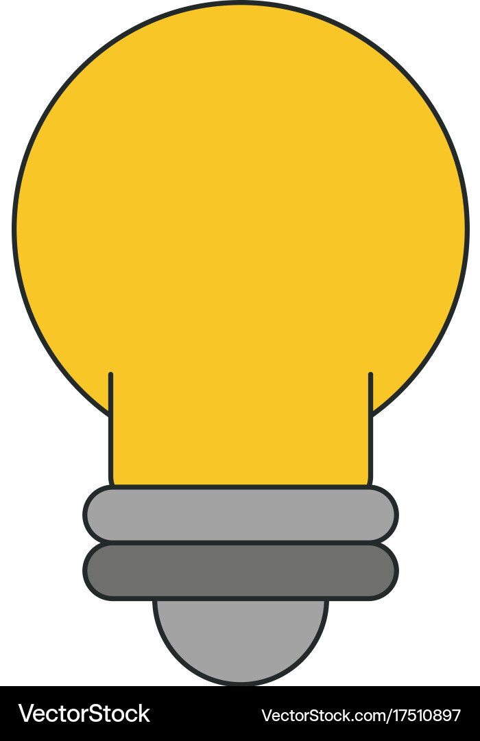 Lit regular lightbulb icon image Vector Image