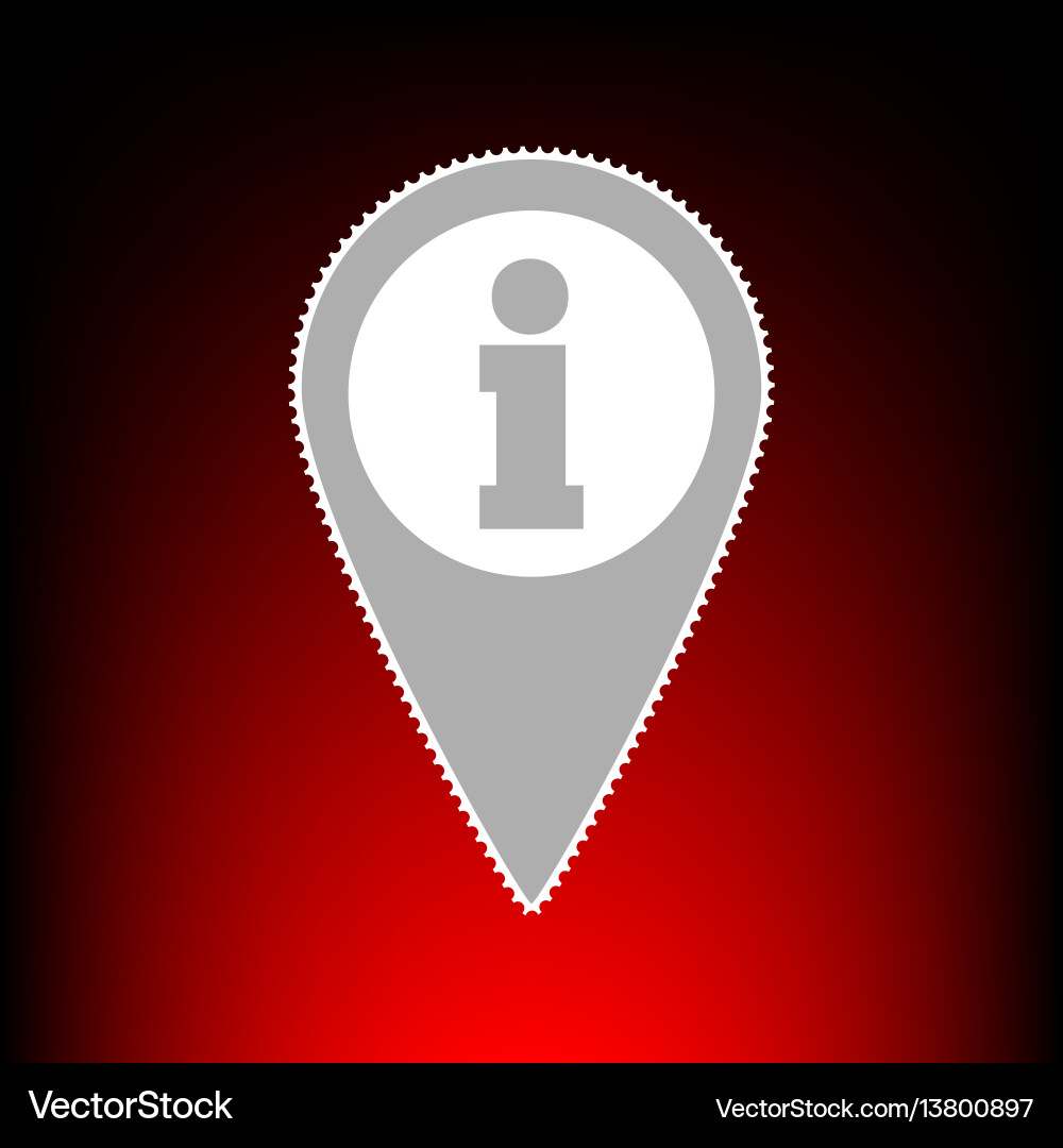 Map pointer with infmation Vector Image
