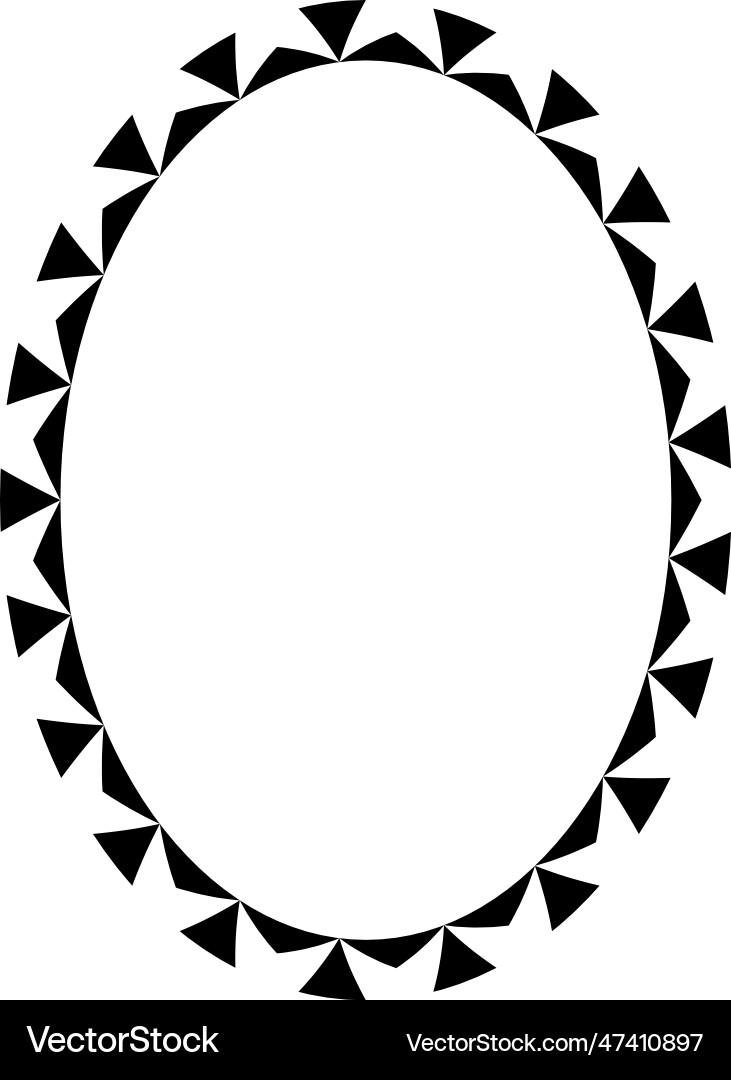 Oval frame round border design shape icon Oval frame round border design shape icon vector image