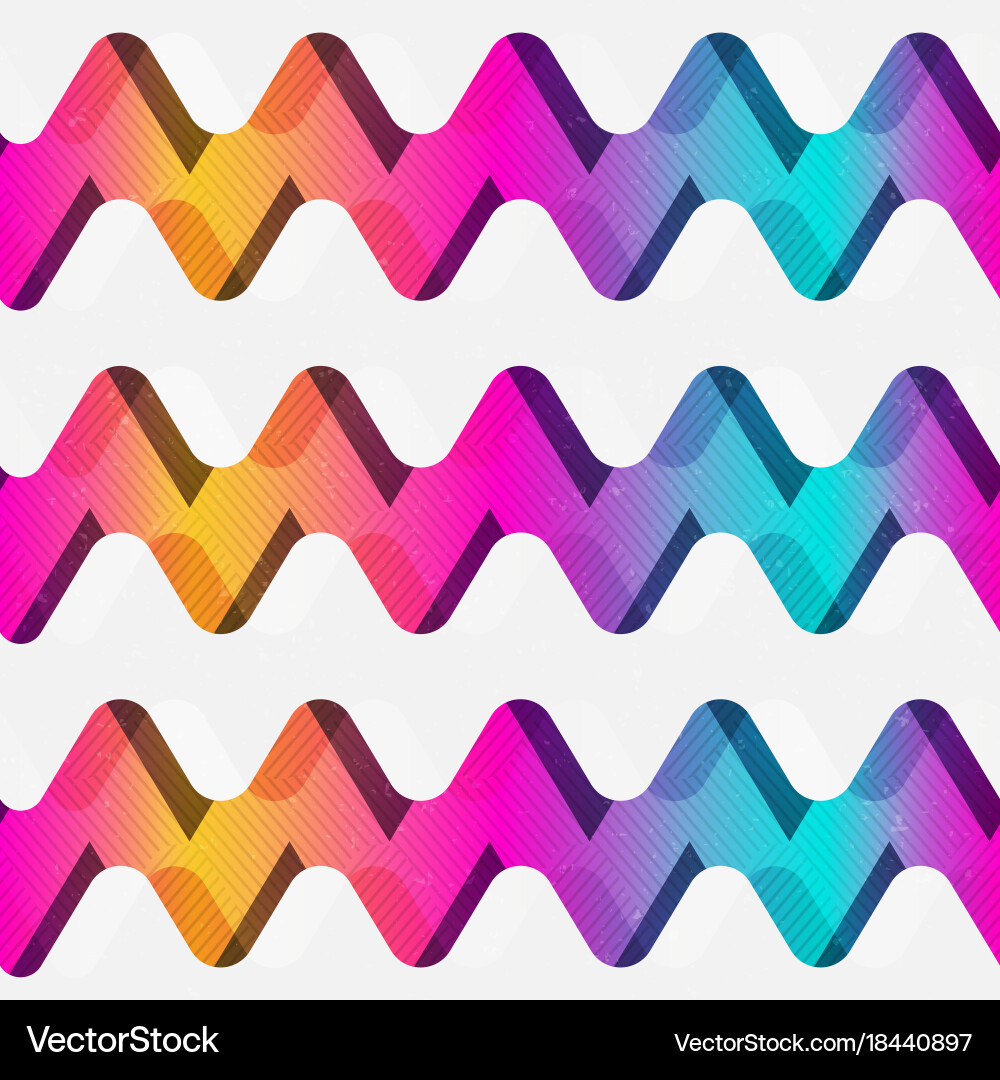 Rainbow zigzag seamless pattern Vector Image
