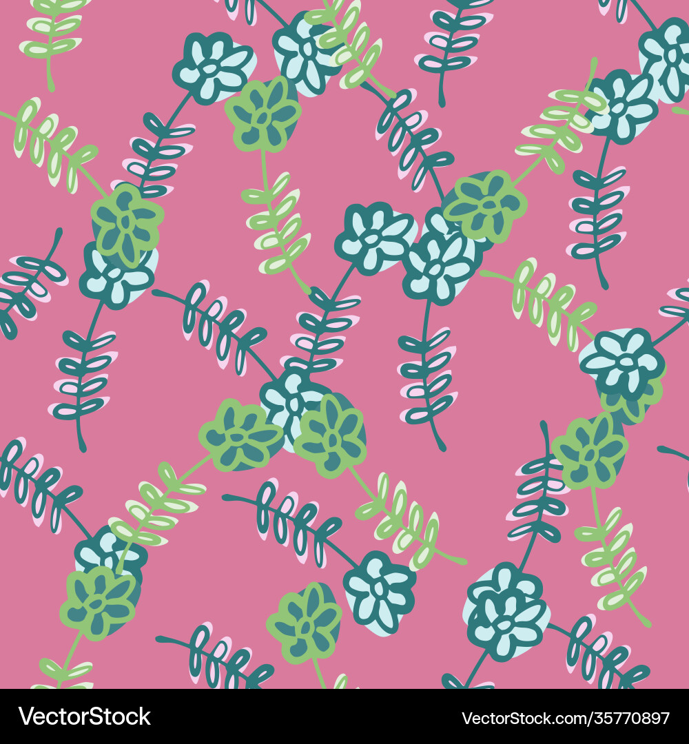 Seamless random pattern with green contoured Seamless random pattern with green contoured vector image