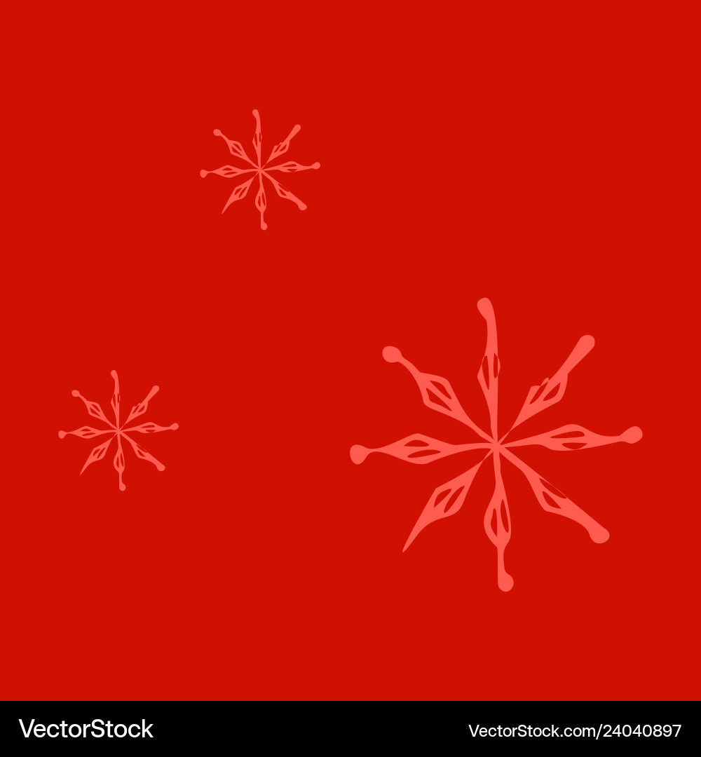Snowflake icon sign design red background Vector Image