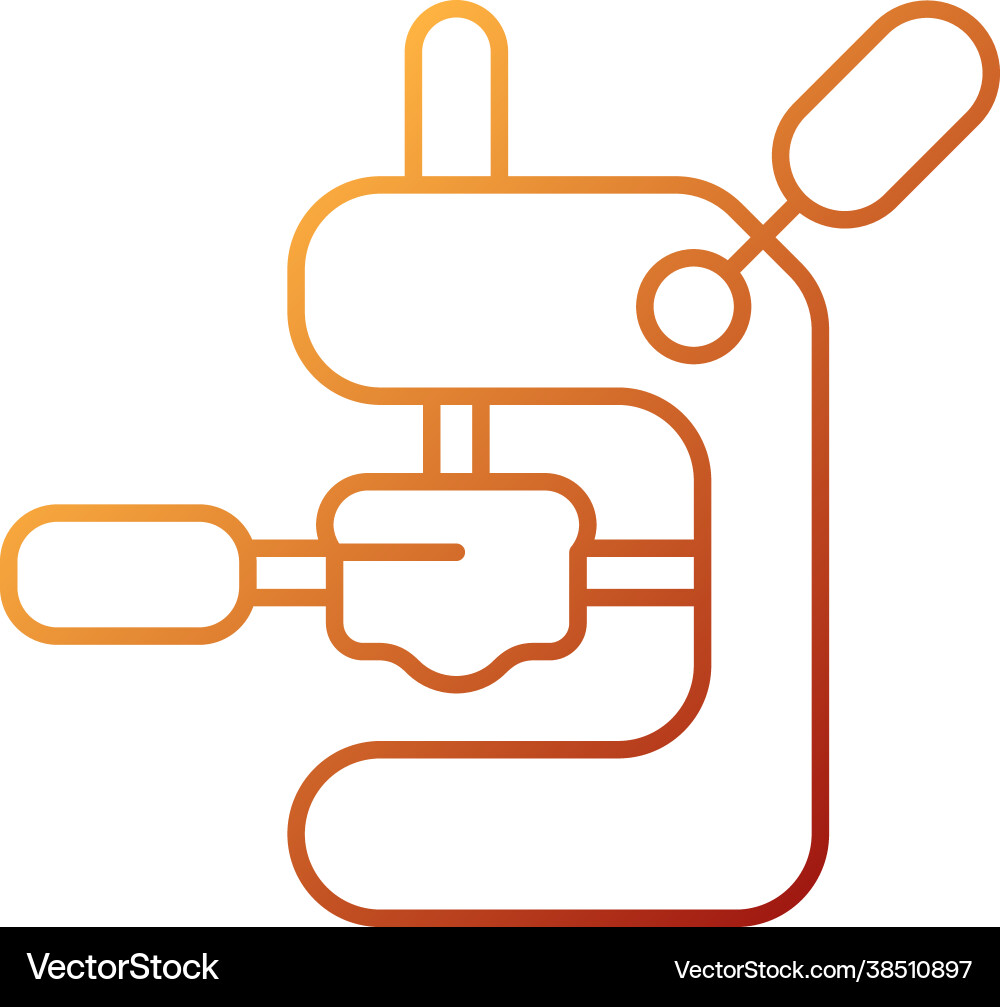 Tamping espresso machine gradient linear icon Vector Image