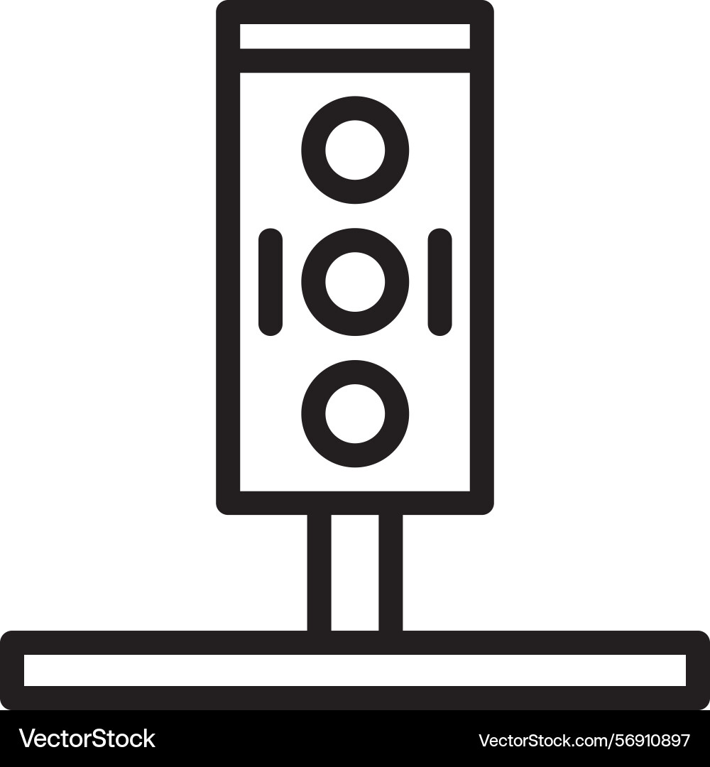 Traffic light linear style icon design Vector Image