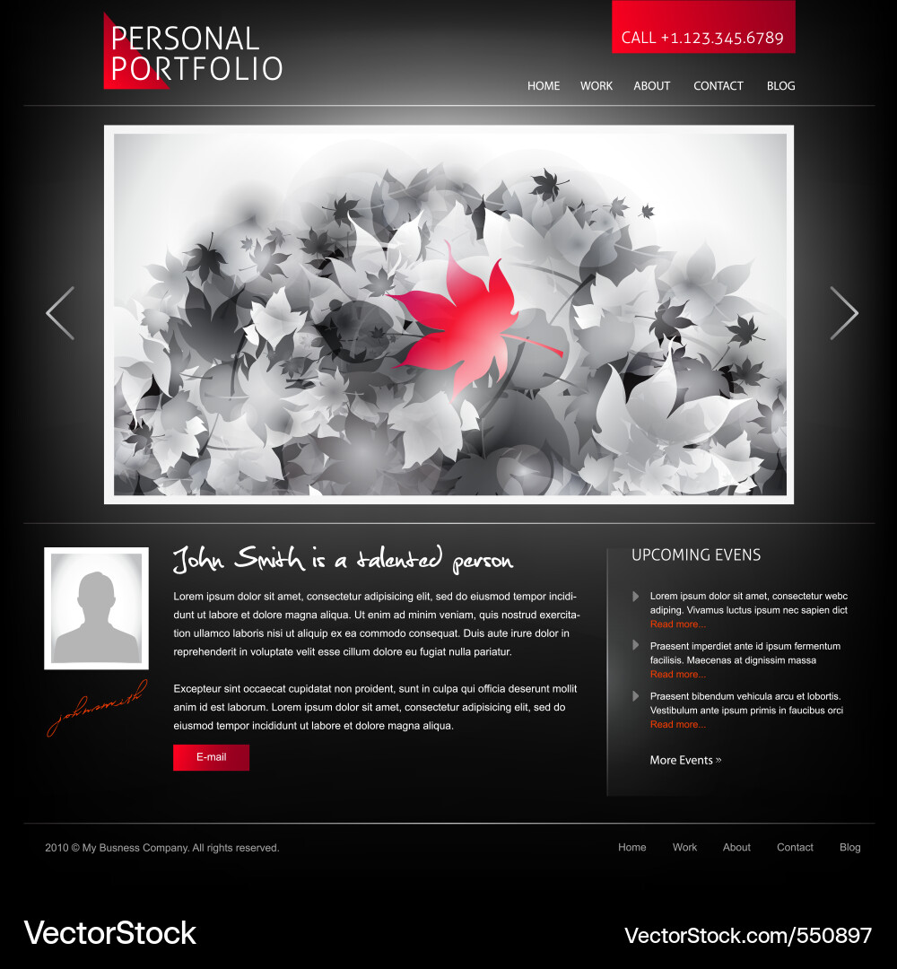 Website template Vector Image