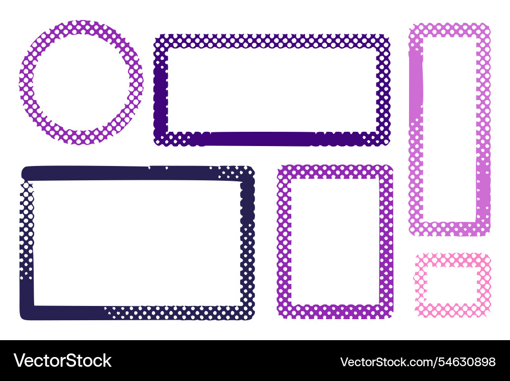 A set of simple design frames A set of simple design frames vector image