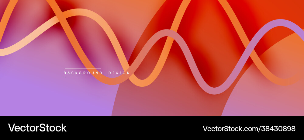 Abstract gradient background with wave line – Royalty-Free Vector ...