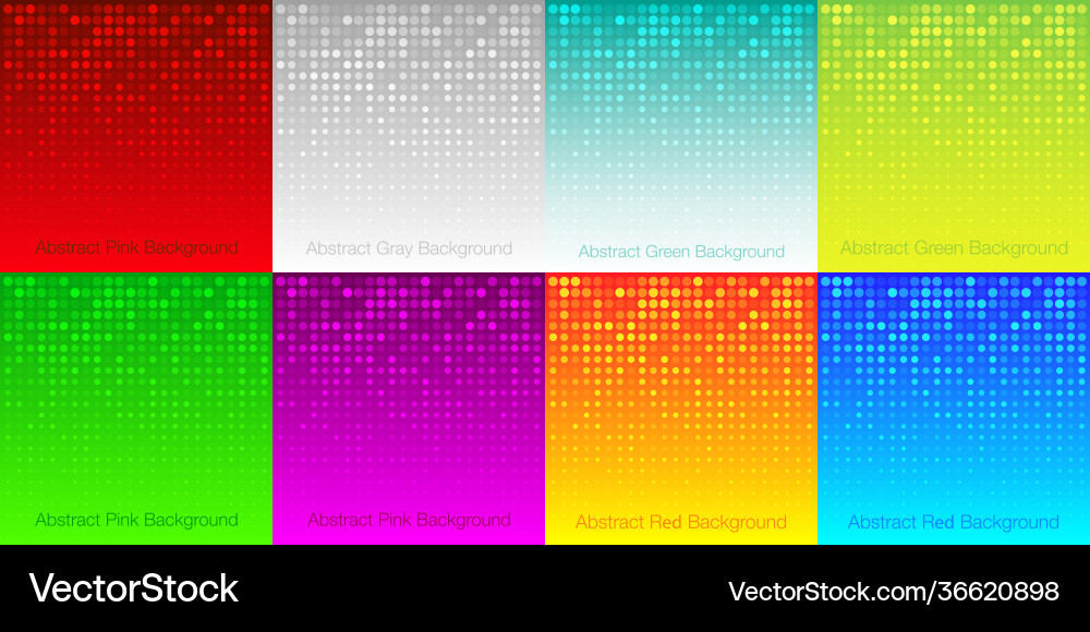 Abstract Halftone Color Backgrounds Vector Image