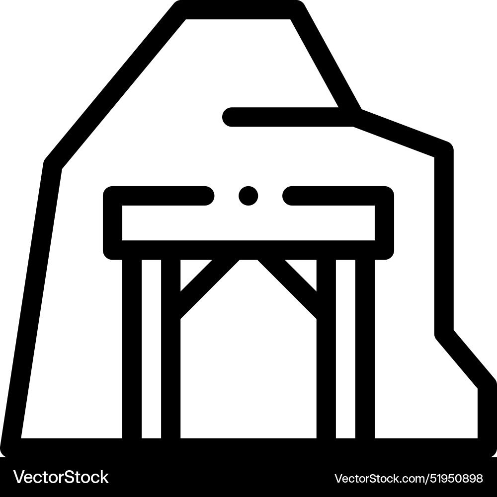 Cave icon thin linear style design isolated Cave icon thin linear style design isolated vector image