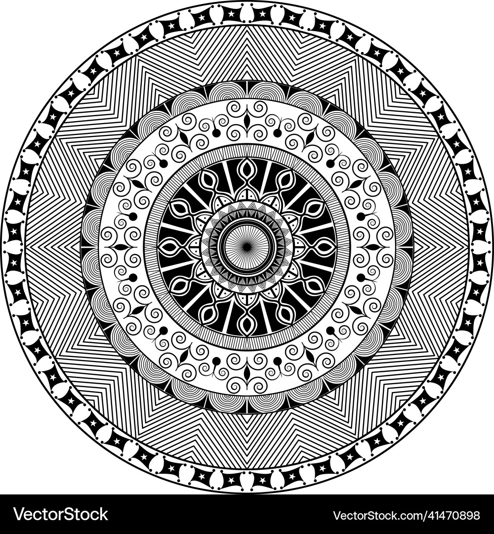 Circular pattern in form of mandala Vector Image