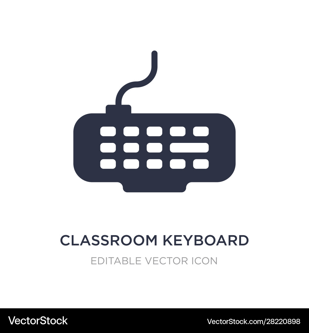 Classroom keyboard icon on white background Classroom keyboard icon on white background vector image
