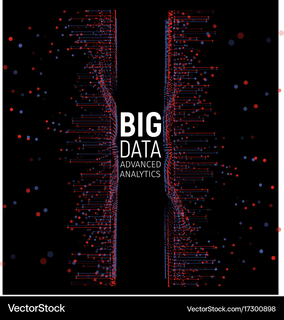 Complex Data Network Visualization vector image
