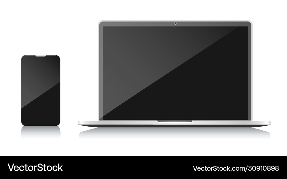 Digital Devices Mockup Royalty Free Vector Image