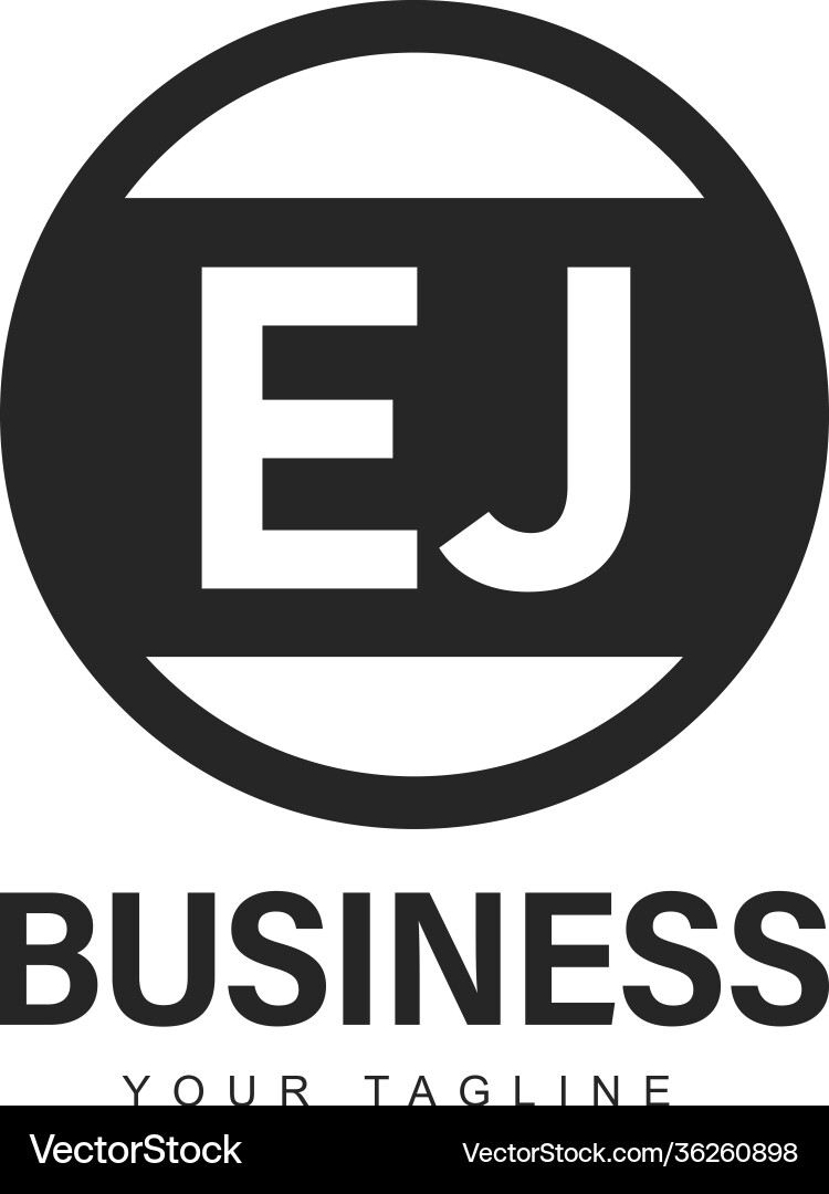 Ej initial a logo design with abstract style Ej initial a logo design with abstract style vector image
