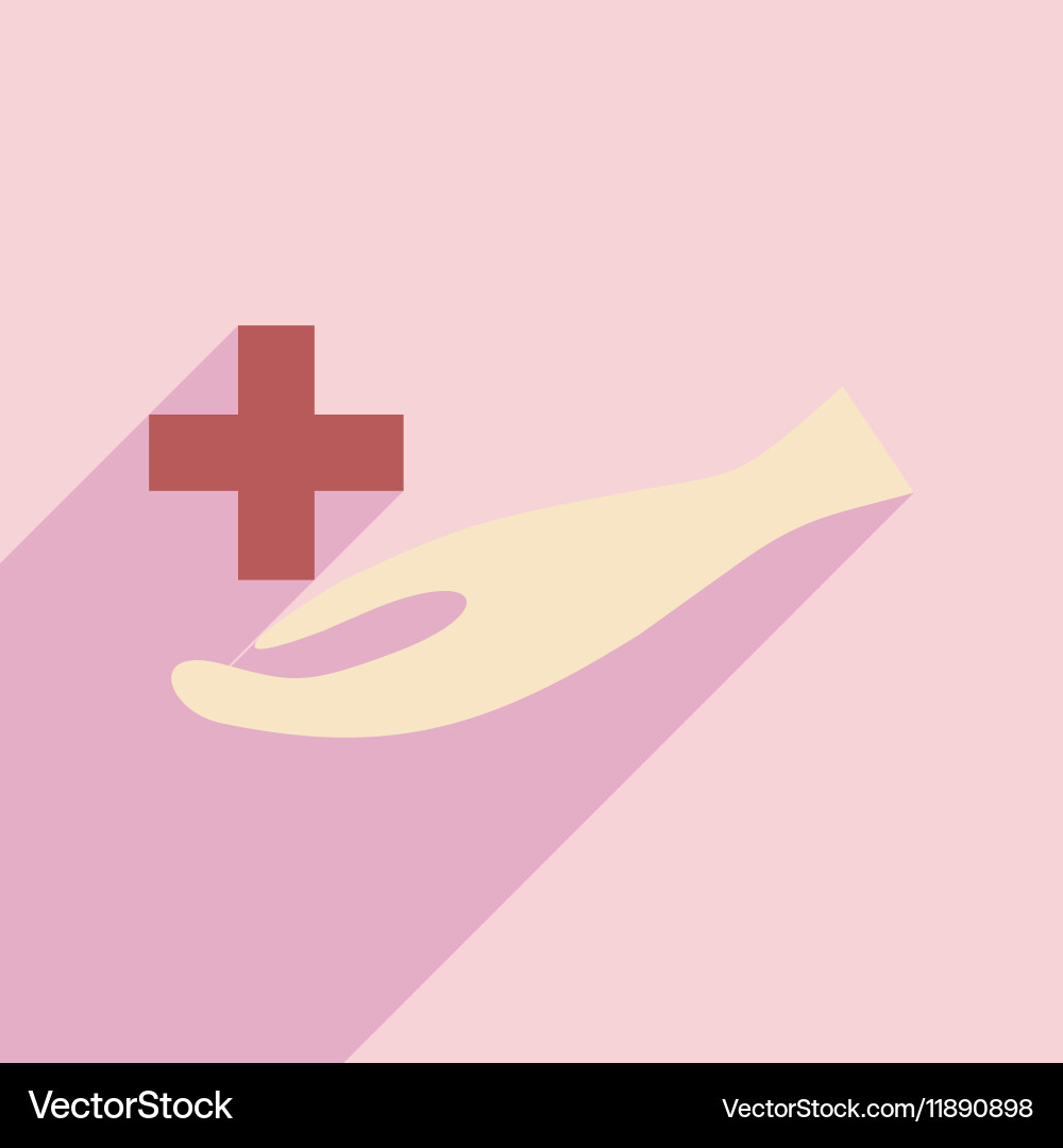 Flat with shadow icon and mobile application Vector Image