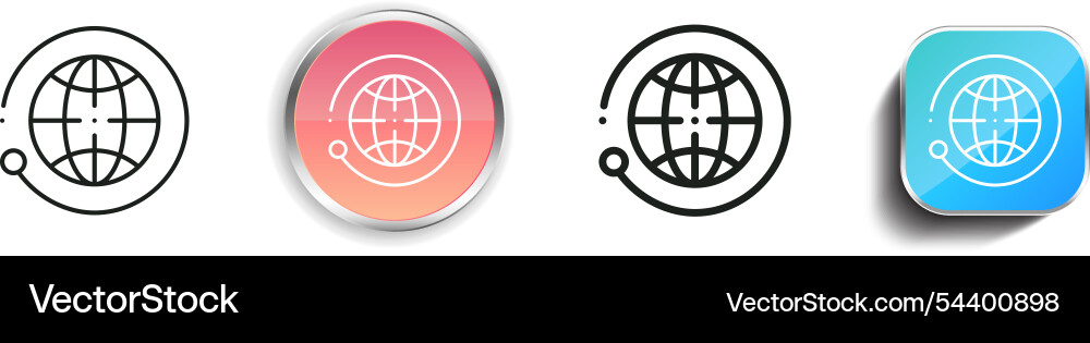 Geolocation icon thin linear regular and button vector image