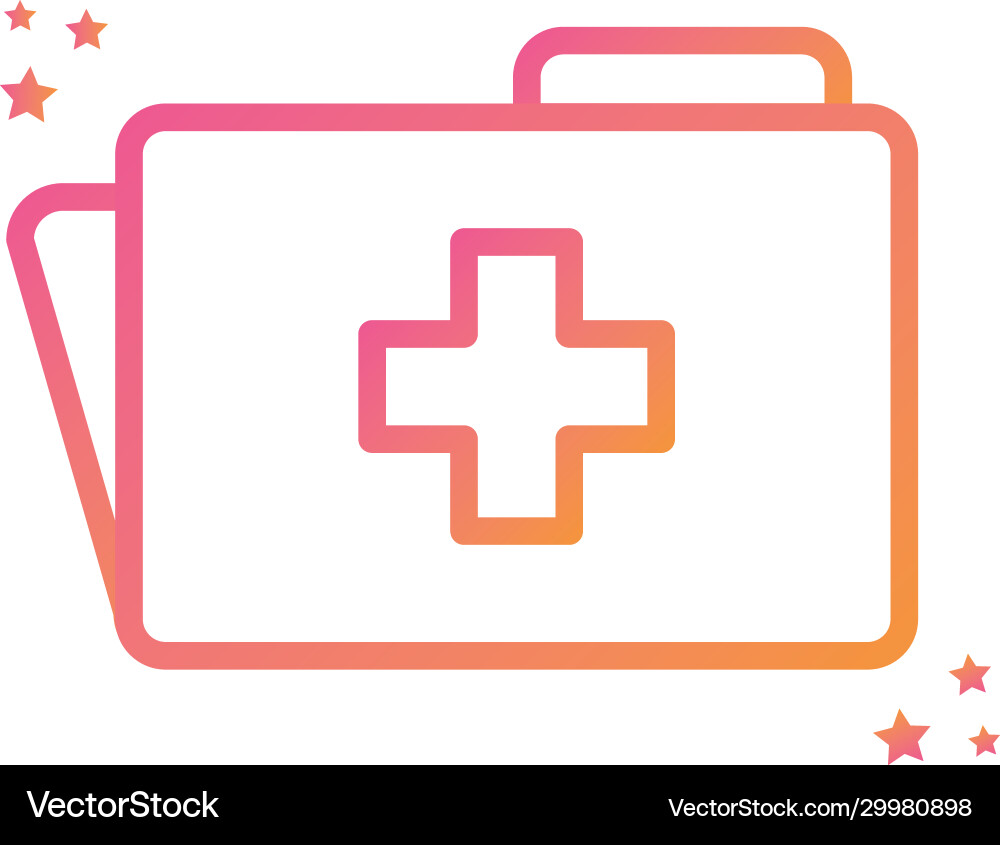 Isolated cross inside file gradient style icon vector image