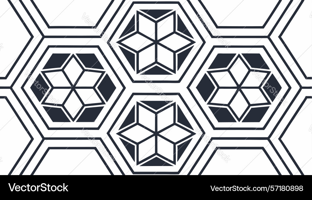 Komplizierte hexagonale Mustergitter geometrisch modern vektorbild
