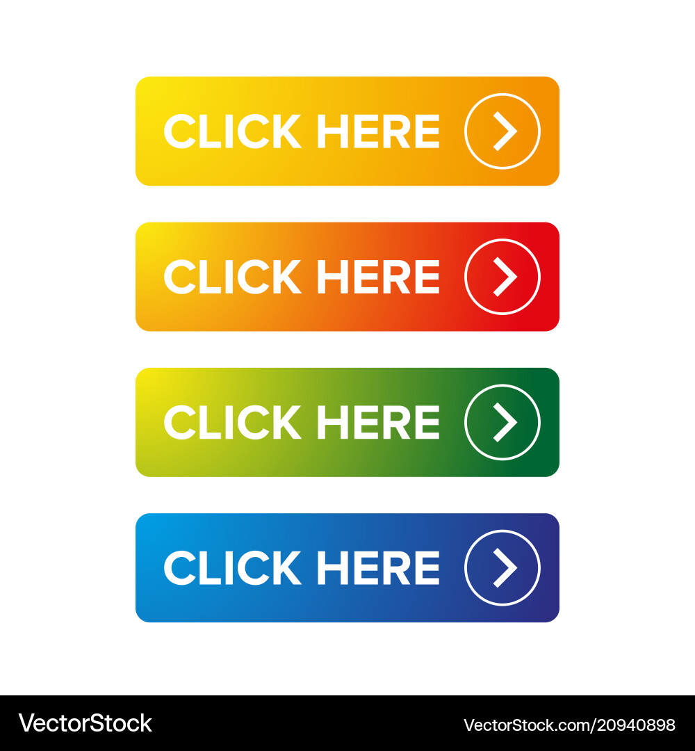 Modern Action Buttons - Click Here vector image