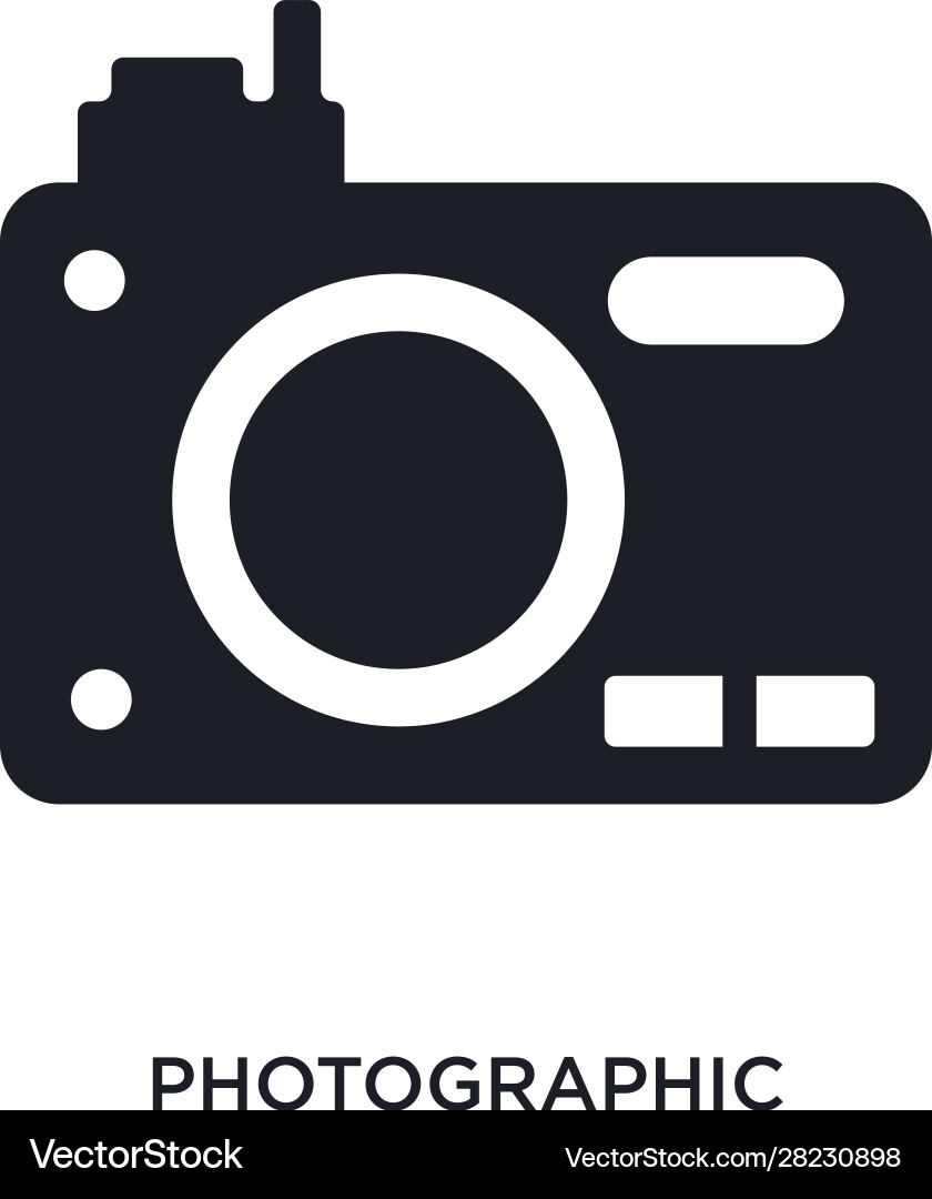 Photographic isolated icon simple element from Vector Image