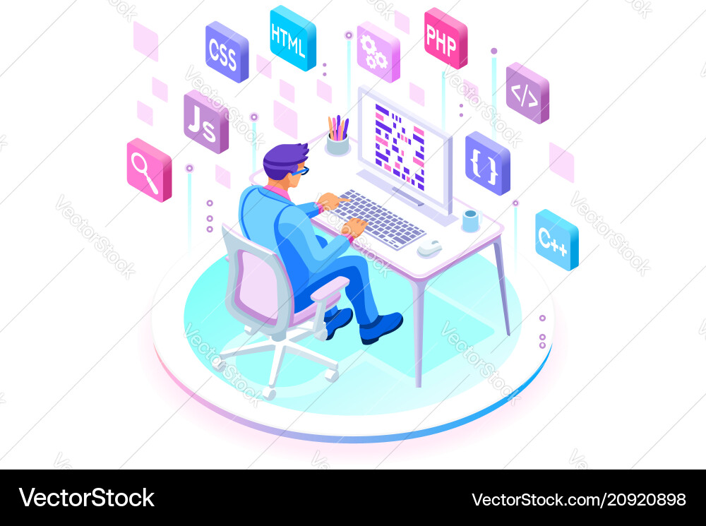 Software Development Team vector image