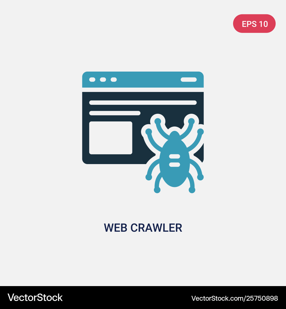 Two color web crawler icon from ui concept Two color web crawler icon from ui concept vector image