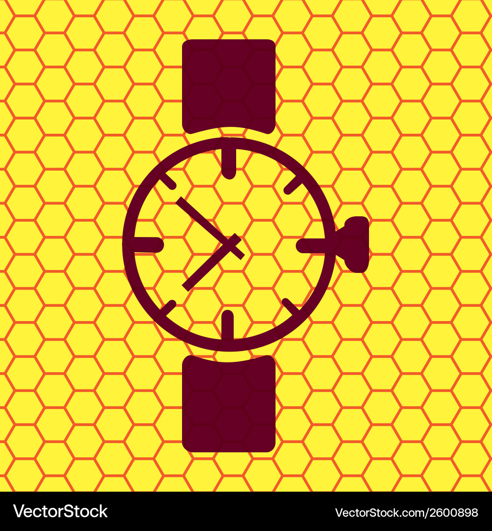 Watchclock flat modern web button and space vector image