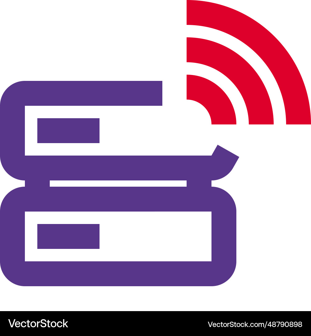 Wireless data sharing through cloud server Vector Image