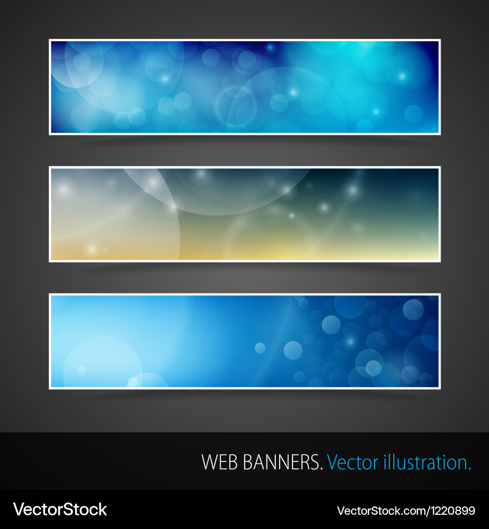 Abstract banner with bokeh Vector Image