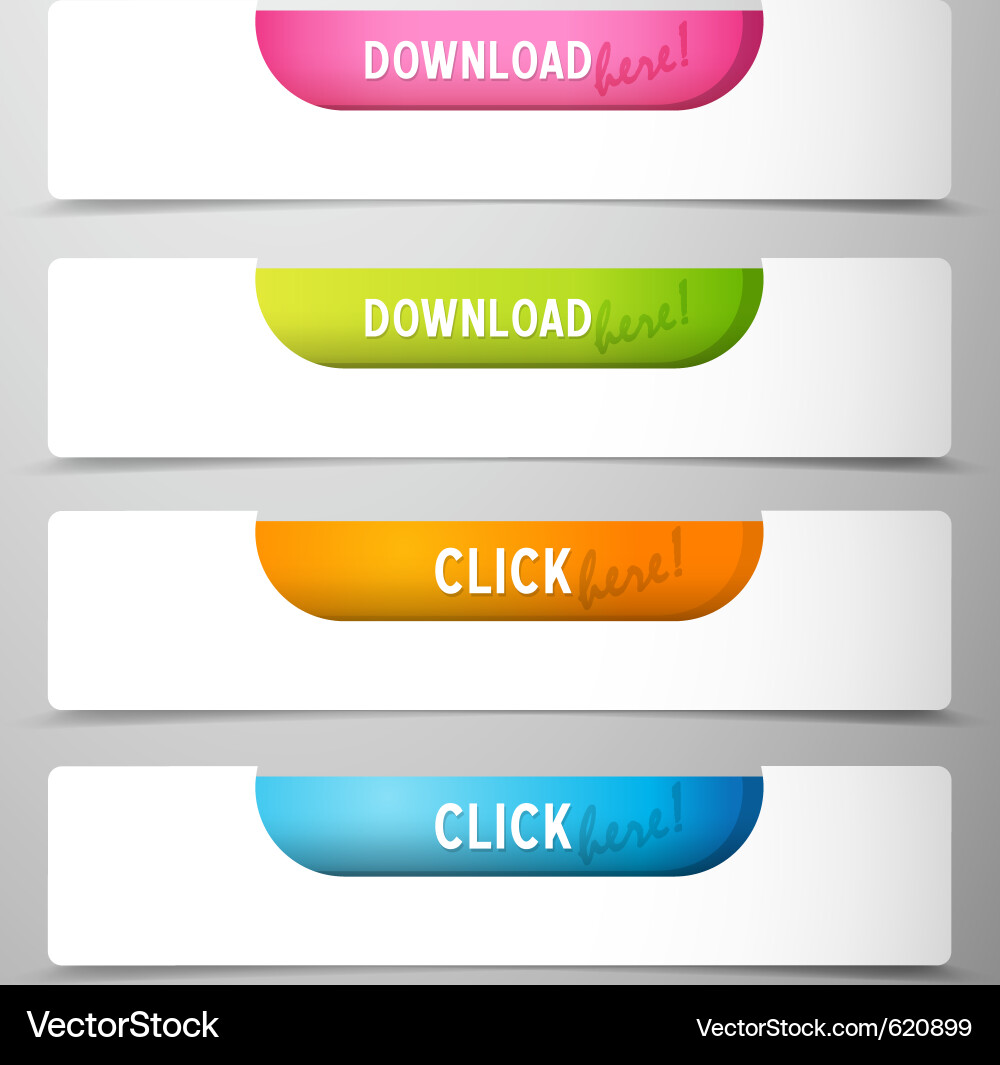 Colorful Button Collection Vector Image