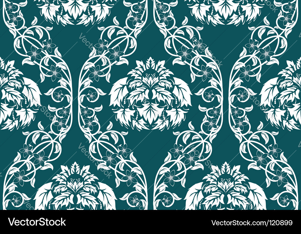 Damask pattern vector image
