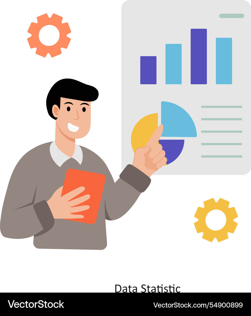 Data statistic eps 10 file Vector Image