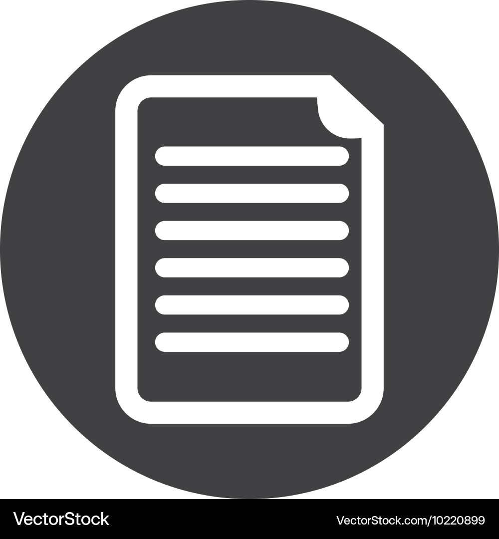 Document paper file isolated icon Vector Image