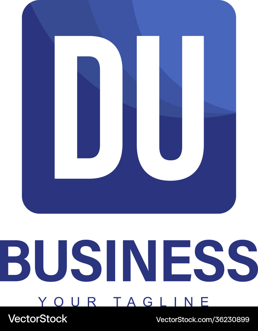 Du initial a logo design with abstract style Du initial a logo design with abstract style vector image