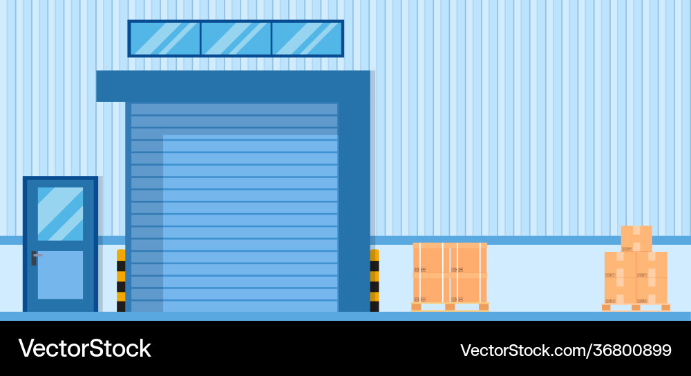 Elements architecture factory door background vector image