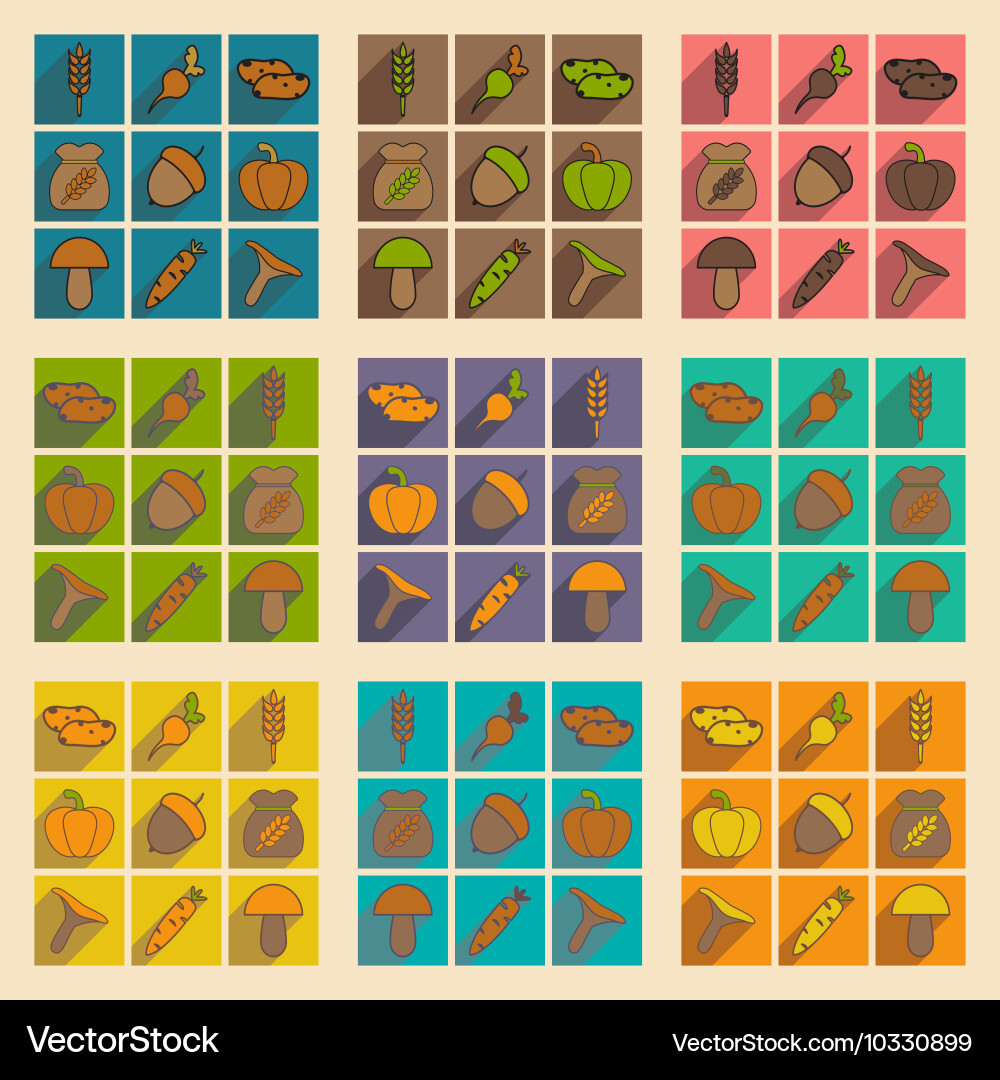 Flat with shadow concept and mobile application Vector Image