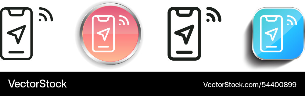 Geolocation-Icon dünn linear regelmäßig und Taste Geolocation-Icon dünn linear regelmäßig und Taste vektorbild