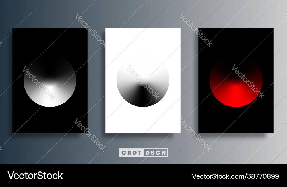 Gradient texture circle design for poster flyer vector image