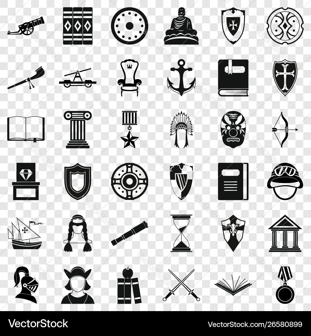 Helpdesk icons set simple style Vector Image