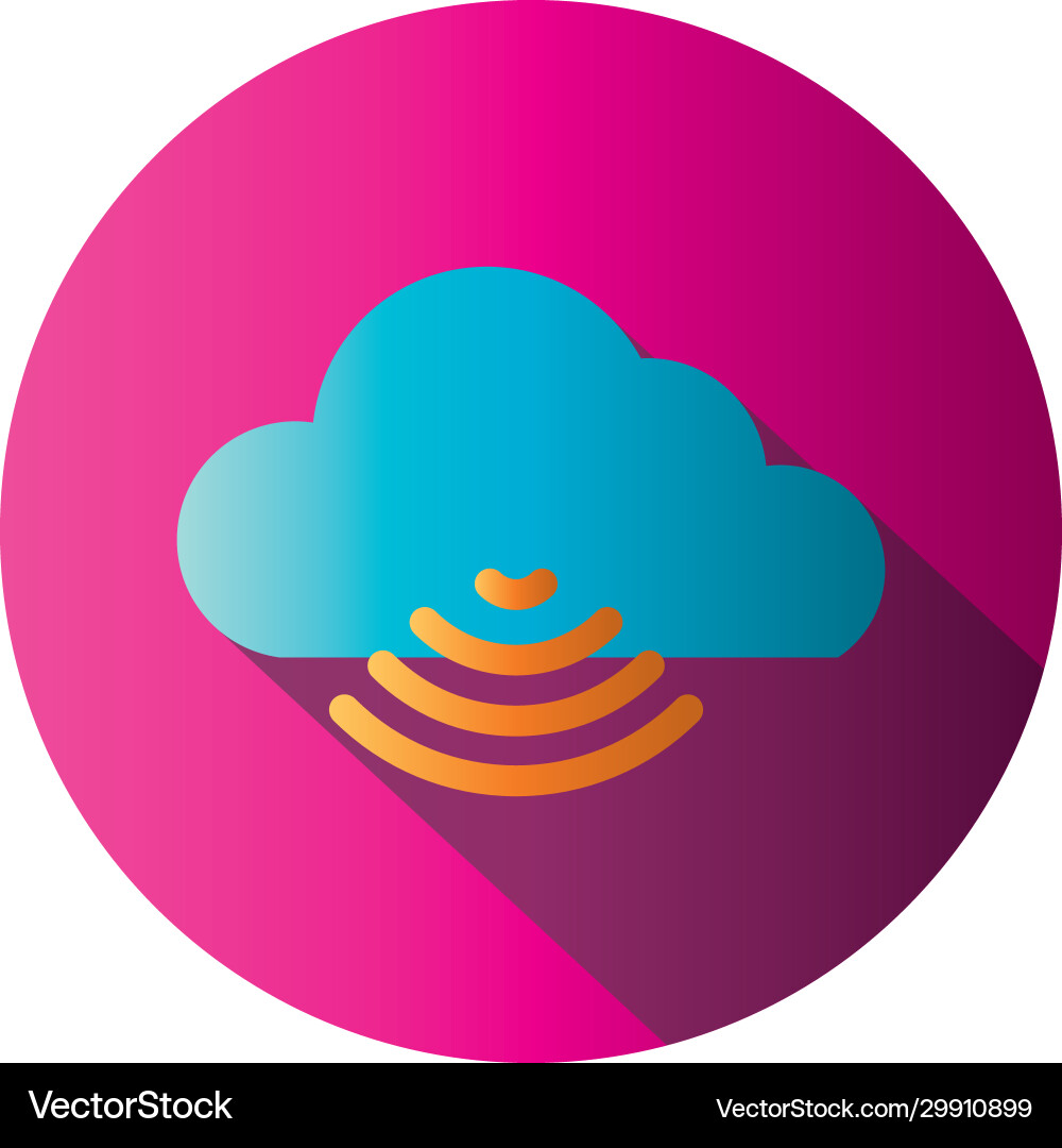 Isolated cloud computing and wifi block gradient Vector Image