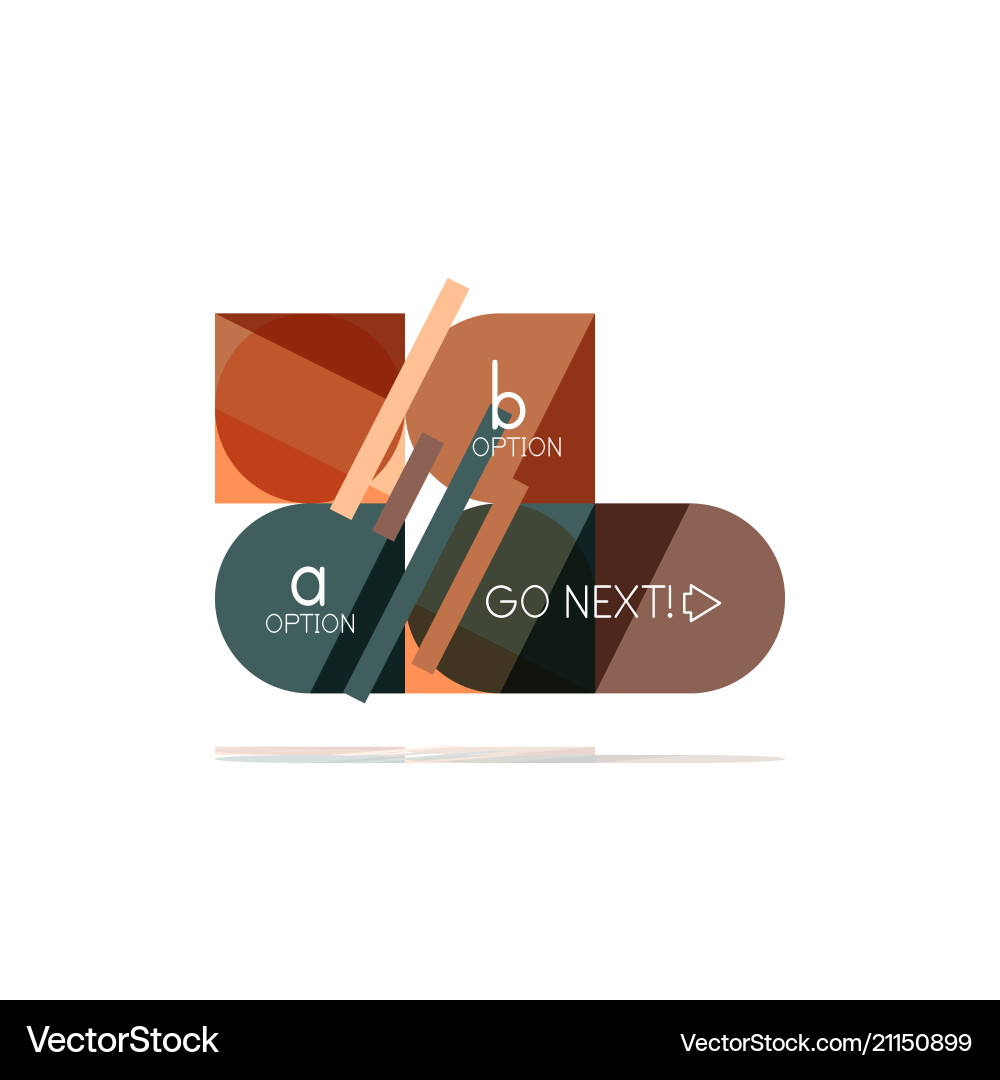 Minimal flat clean abstract option step Minimal flat clean abstract option step vector image