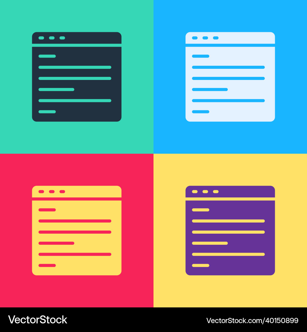 Pop art computer api interface icon isolated vector image