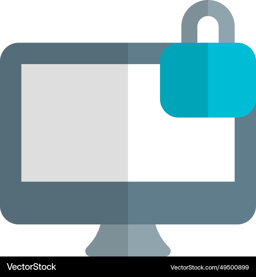 Preventing unwanted access with desktop lock vector image