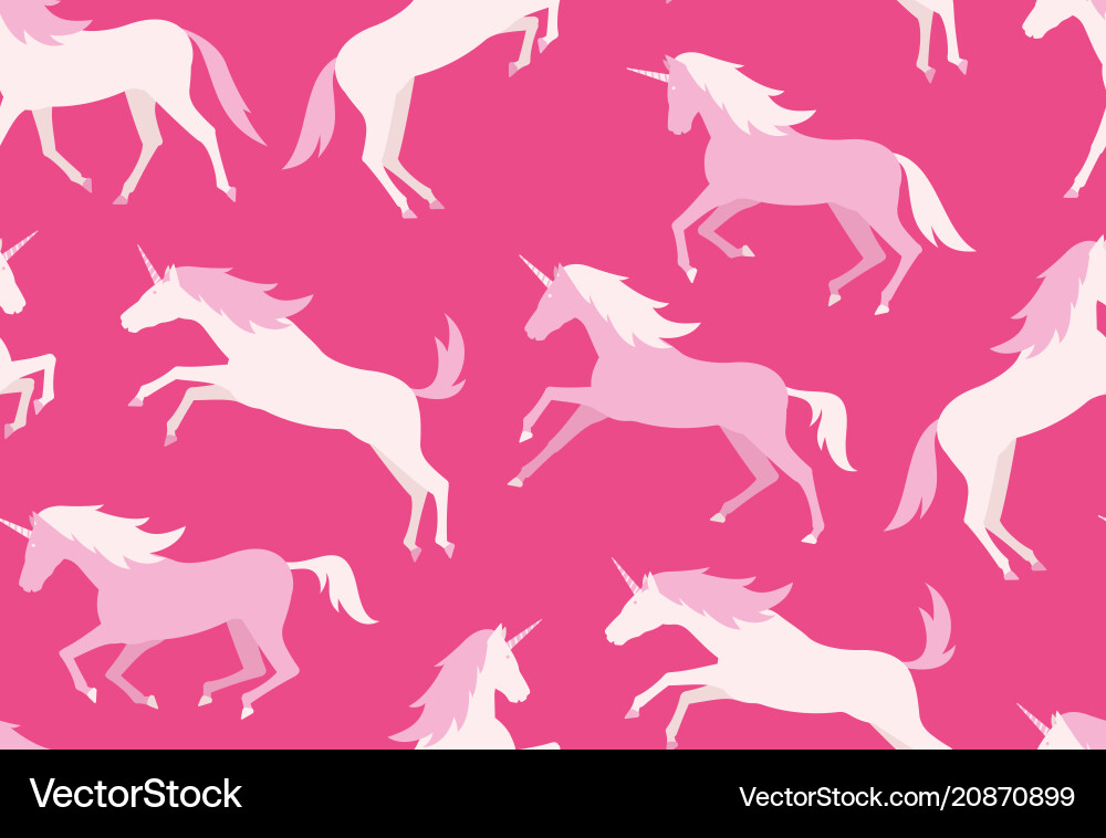 Seamless pattern with colorful unicorns vector image