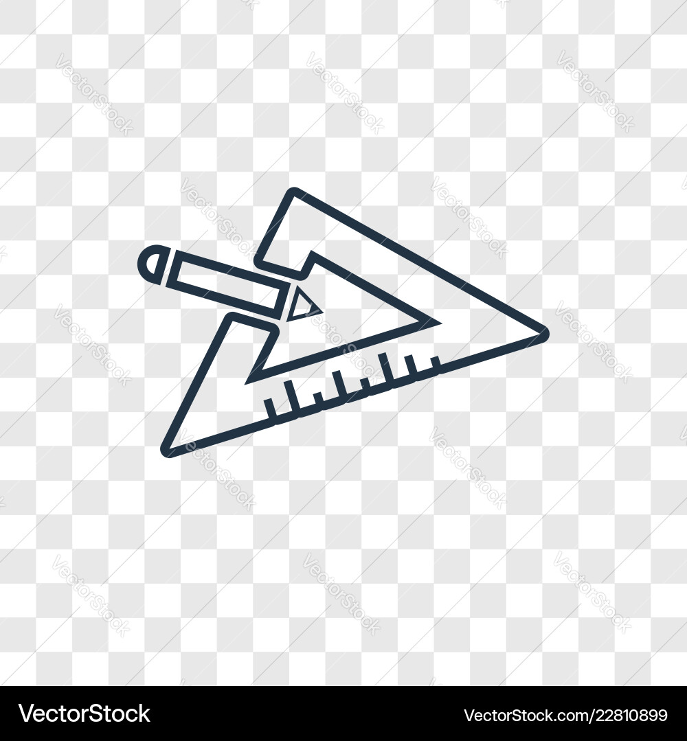 Set square concept linear icon isolated Set square concept linear icon isolated vector image