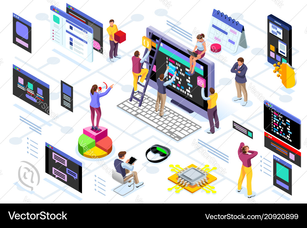 Software Development Interface vector image