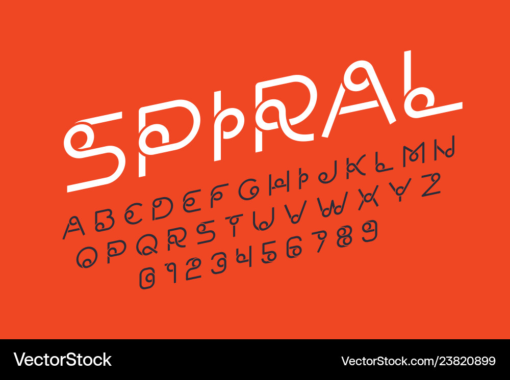 Stylized font design alphabet letters and numbers Stylized font design alphabet letters and numbers vector image