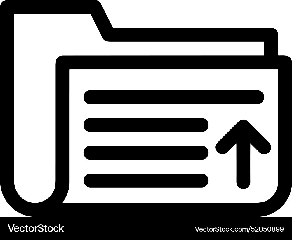Upload outline icon symbol image Upload outline icon symbol image Vector Image