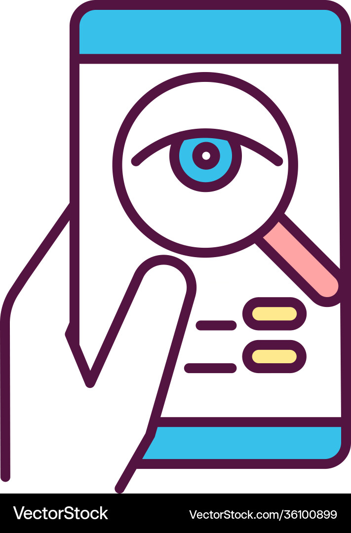 User experience test rgb color icon User experience test rgb color icon vector image