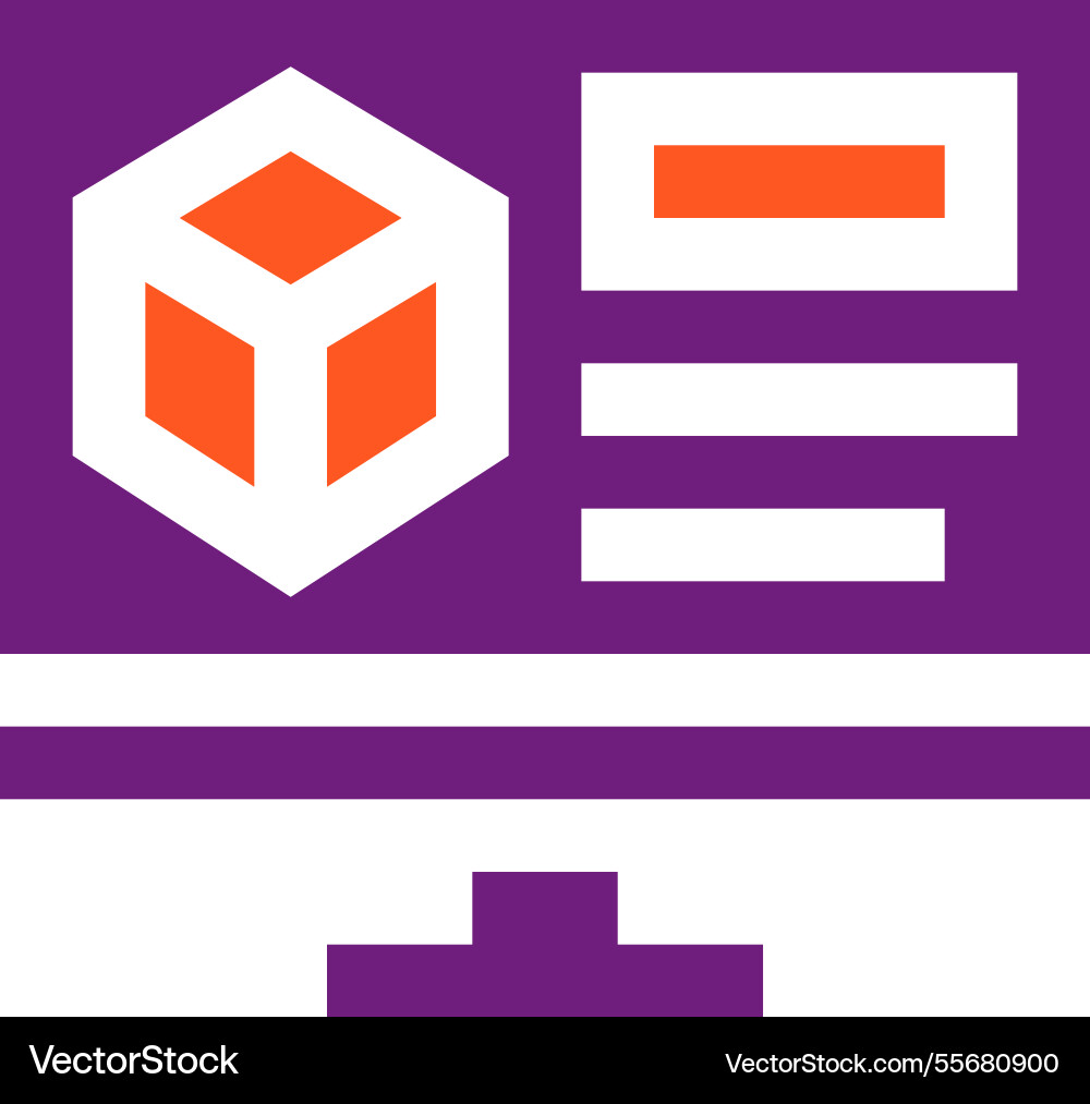 3d modeling icon design Vector Image